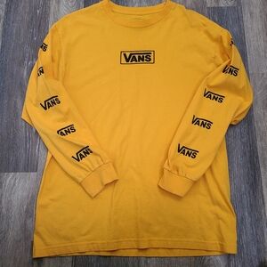VANS Long Sleeve Logo T-shirt Classic Fit Men's Size Large